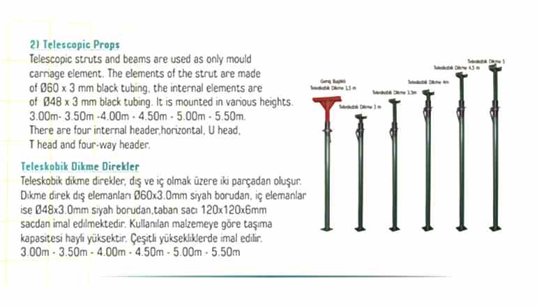 Teleskobik Dikme Direkler