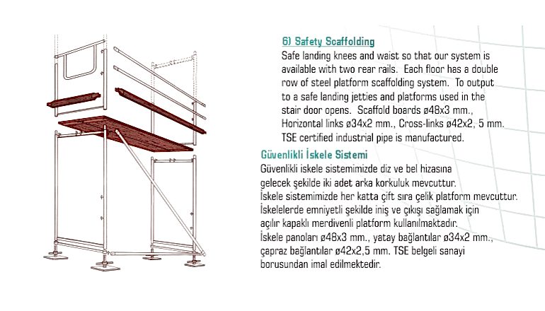 Güvenlikli İskele Sistemi